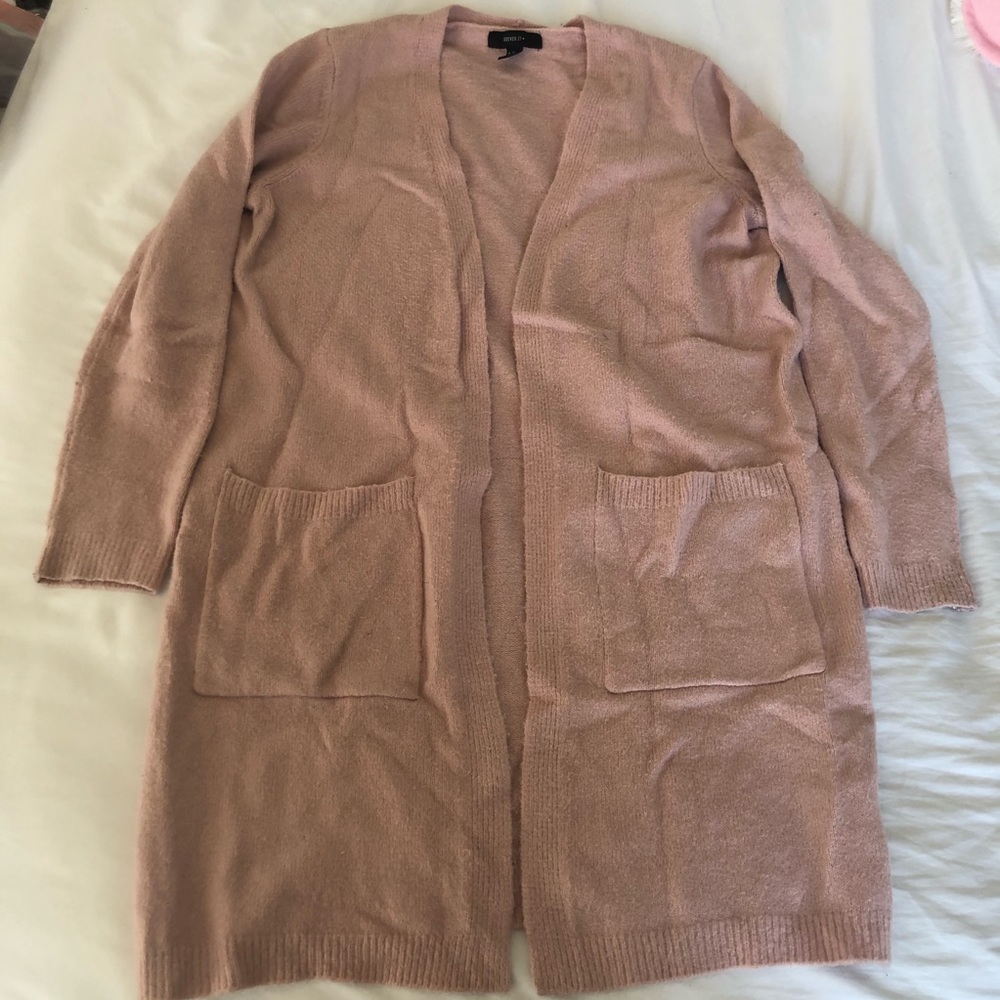 Forever 21 1x pastel pink cardigan